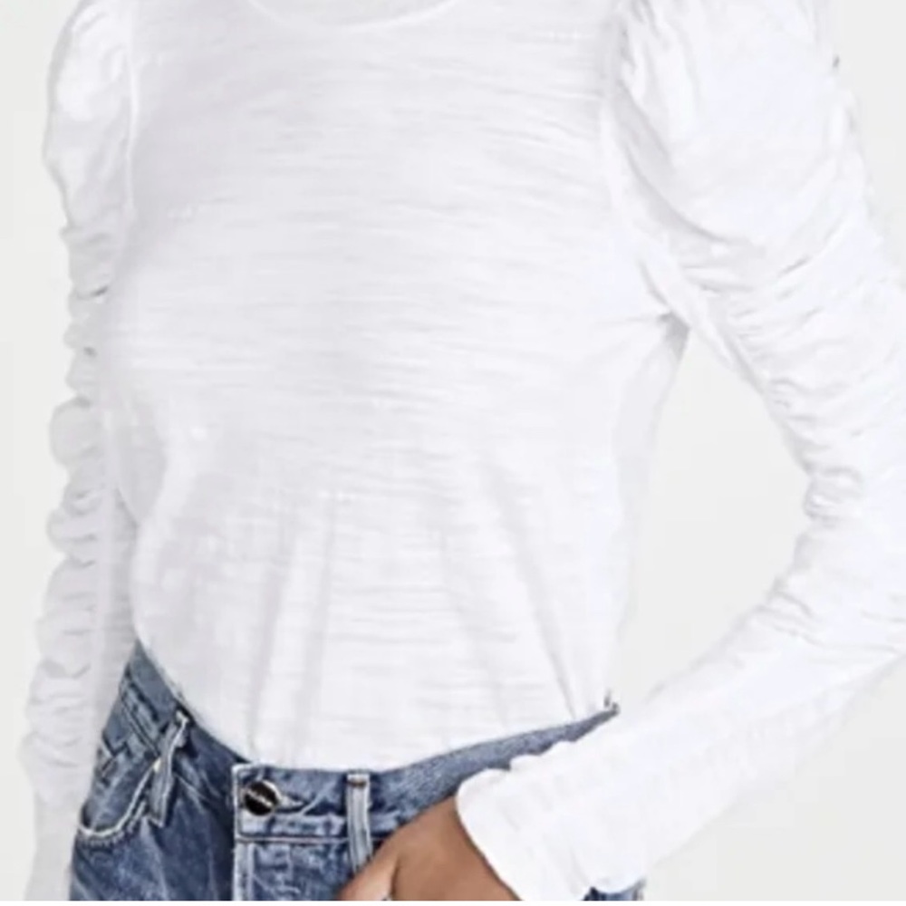 Free People Natasha Ruched Sleeve Top